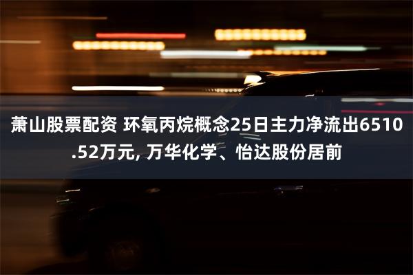 萧山股票配资 环氧丙烷概念25日主力净流出6510.52万元, 万华化学、怡达股份居前