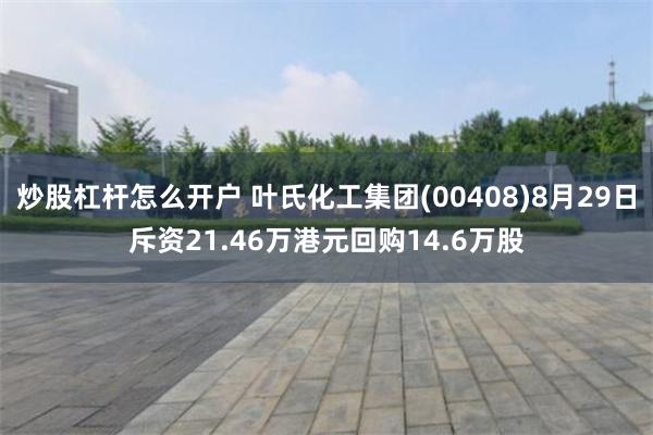 炒股杠杆怎么开户 叶氏化工集团(00408)8月29日斥资21.46万港元回购14.6万股