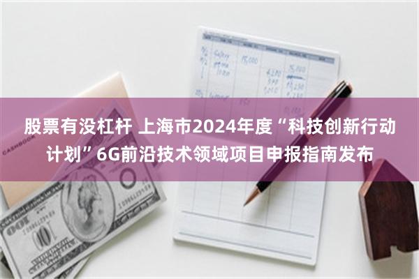 股票有没杠杆 上海市2024年度“科技创新行动计划”6G前沿技术领域项目申报指南发布