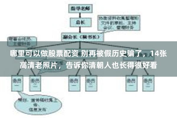 哪里可以做股票配资 别再被假历史骗了，14张高清老照片，告诉你清朝人也长得很好看