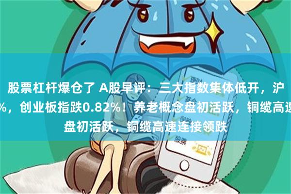 股票杠杆爆仓了 A股早评：三大指数集体低开，沪指跌0.33%，创业板指跌0.82%！养老概念盘初活跃，铜缆高速连接领跌